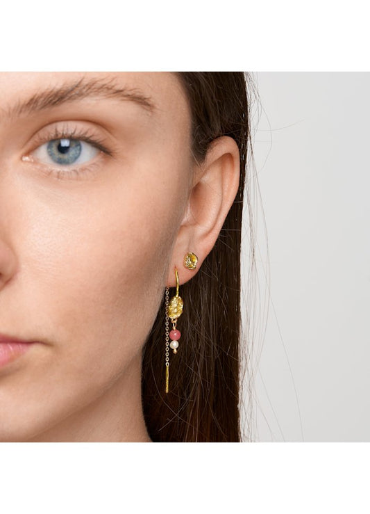 pure: JOSIE CHAIN EARRINGS W. GEMSTONES
