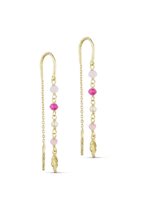 pure: HAZEL CHAIN EARRINGS W. GEMSTONES